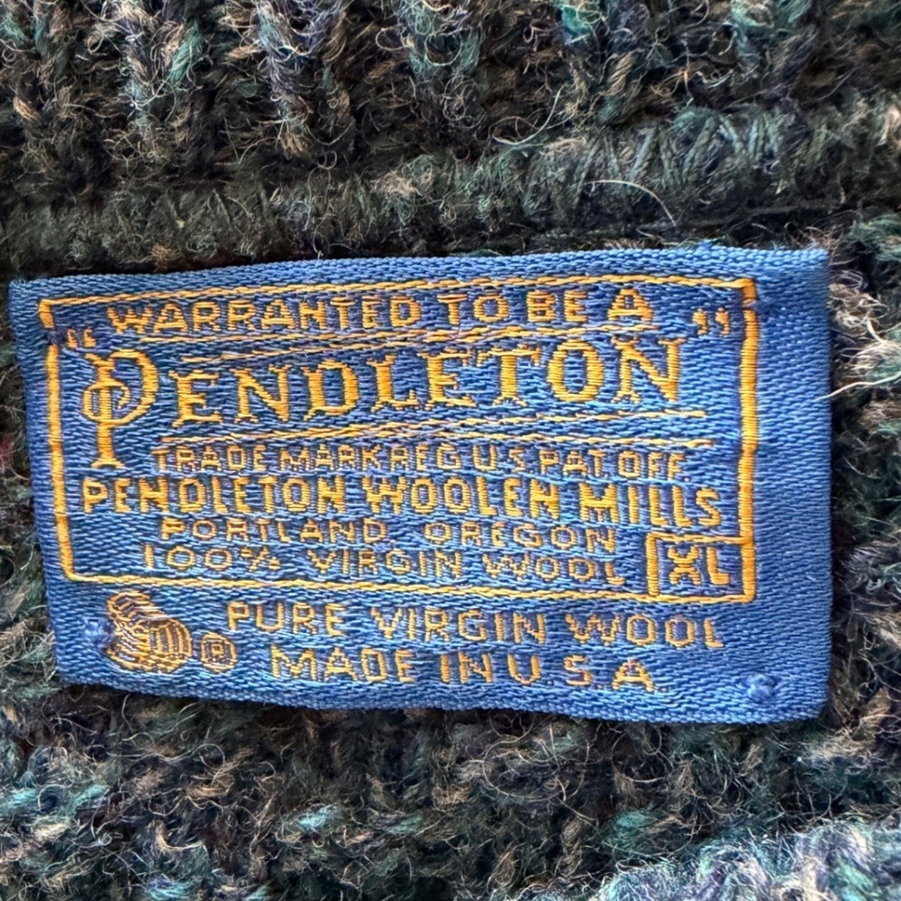 Vintage 80s Pendleton Wool Fair Isle Sweater Men's Sz XL Nordic Knit Cabincore - Picture 5 of 6